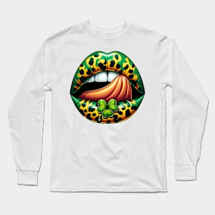 St Patrick Lips Long Sleeve T-Shirt